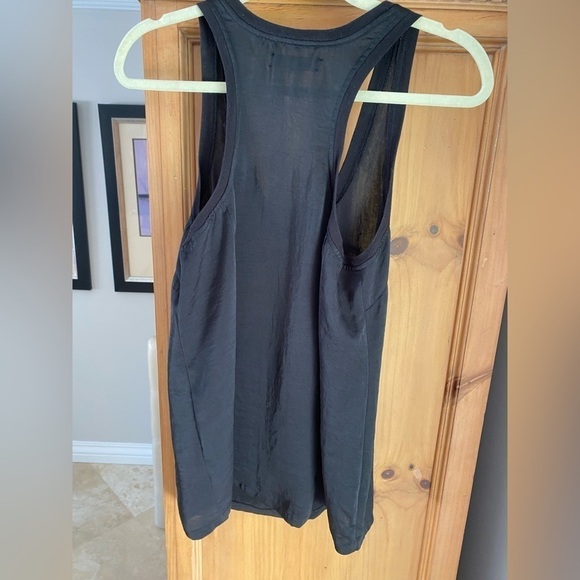 William Rast for Target black razorback flowy top w/ very subtle American flag M - Picture 6 of 8